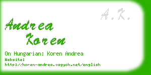 andrea koren business card